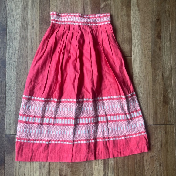 Dresses & Skirts - Vintage Embroidered Pink Skirt‎ No Size Boho Cottagecore Farmhouse 1950’s